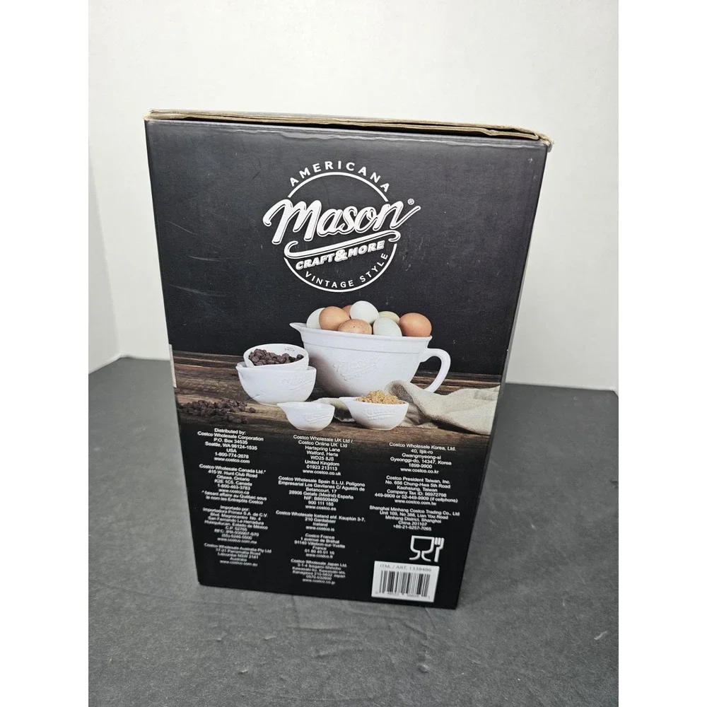 Mason Craft & More 5 Piece Batter Bowl & Measuring Cup Set New in Box GIFT SET